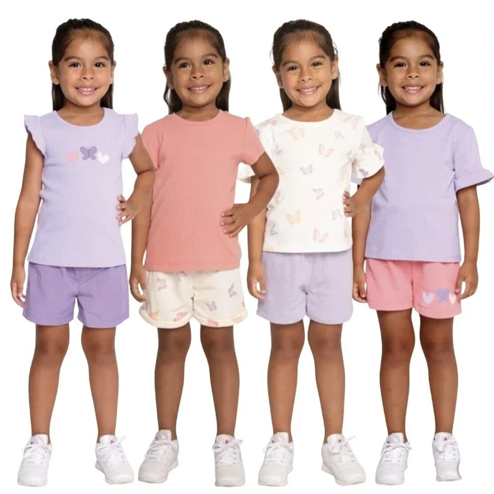 Pekkle‎ Girls' 4-pack Shorts Purple Pink Size 3T New with Tags!